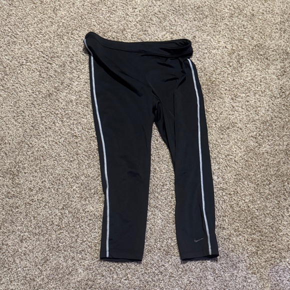 Nike Pants - Nike Black Leggings with Gray Stripes